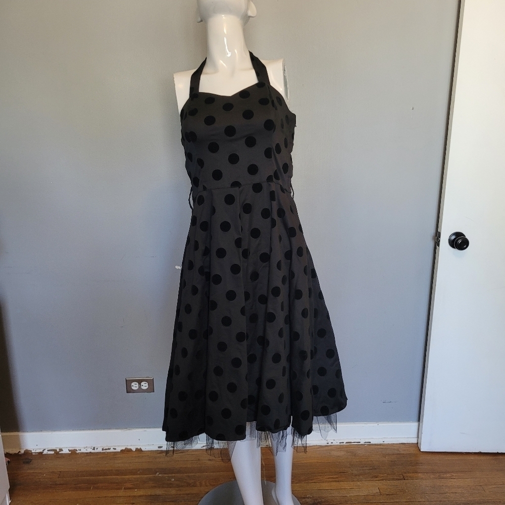 Hearts And Roses Polka Dot Swing Dress, VGUC, Size 4 - Picture 2 of 8